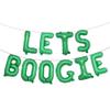 16 inch Lets Boogie Balloons Banner 1980s for 70's 80's Disco Themed Party Decoration Birthday Party Supply Ballon (Lets Boogie Green) view 1