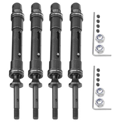 4Pcs Rear Drive Shaft, ShareGoo Transmission Axle Rear Slash CVD Driveshaft Compatible with Traxxas Slash 4X4 Nitro Rustler VXL Stampede 4X4 1/10 RC Car Truck