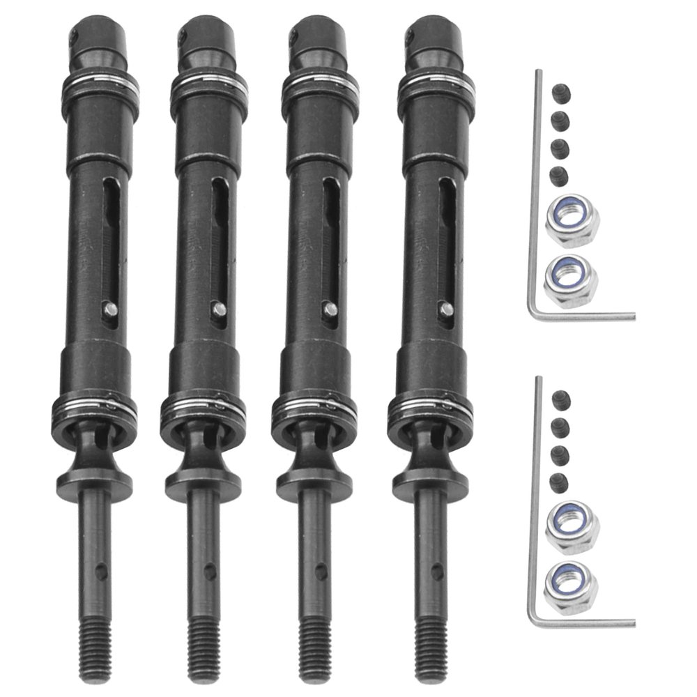 4Pcs Rear Drive Shaft, ShareGoo Transmission Axle Rear Slash CVD Driveshaft Compatible with Traxxas Slash 4X4 Nitro Rustler VXL Stampede 4X4 1/10 RC Car Truck