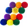 LAYWU 12-Pack 4' Yarn Balls / Soft Fleece Balls, Blue,Green,Red view 1