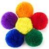 LAYWU 12-Pack 4' Yarn Balls / Soft Fleece Balls, Blue,Green,Red view 3