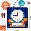 Scribbledo Writable Dry Erase Learning Clock for Kids Write & Wipe Demonstration Clock for Kids Learning to Tell Time Classrooms and Homeschool Supplies view 2