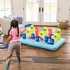 HearthSong Giant Inflatable Ring Toss Backyard Carnival Game with 60 Inch Vinyl Inflatable Scoring Mat with Scoring Posts, 8 Inflatable Rings Included view 2