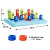 HearthSong Giant Inflatable Ring Toss Backyard Carnival Game with 60 Inch Vinyl Inflatable Scoring Mat with Scoring Posts, 8 Inflatable Rings Included view 4
