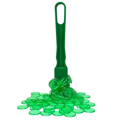 MR CHIPS Made in USA Magnetic Wand Plus 100 Bingo Green
