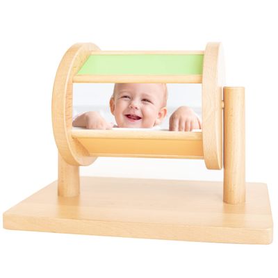 Spinning Drum Montessori Infant Toy - Rainbow Spin Wheel - Spinning Toys for Babies - Baby Montessori Toys Up to 1 Year Old Infant
