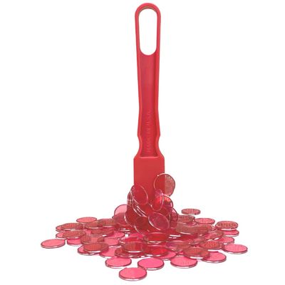 MR CHIPS Made in USA Magnetic Bingo Wand Plus Red 100 Chips