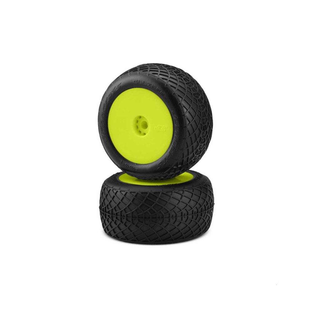 J Concepts Inc. Ellipse Tire Green Compound R Yellow Wheel 2 JCO40042221 RC Tire