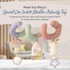 Itzy Ritzy Spiral Car Seat & Stroller Activity Toy - Stroller & Car Seat Toys for Ages 0 Months and Up - Hanging Toys Include Dangling Ring, Mirror and Textured Ribbons (Pastel Rainbow) view 2