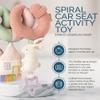 Itzy Ritzy Spiral Car Seat & Stroller Activity Toy - Stroller & Car Seat Toys for Ages 0 Months and Up - Hanging Toys Include Dangling Ring, Mirror and Textured Ribbons (Pastel Rainbow) view 4