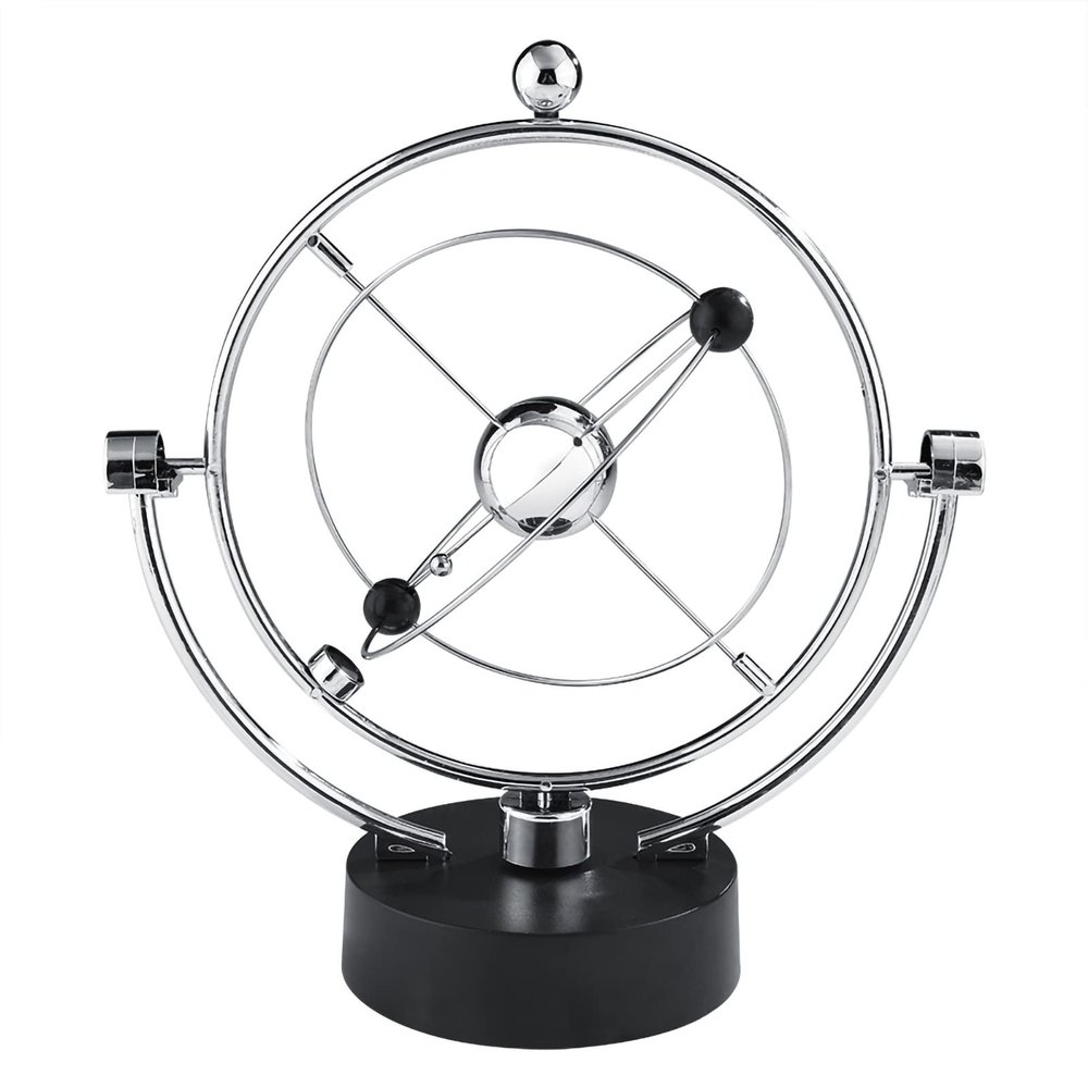 Craft Perpetual Motion Movement Swing Ball Celestial Body Movement Perpetual Motion Machine Orbital Motion Balls Home Office Desk Table Ornament Gift(A603)