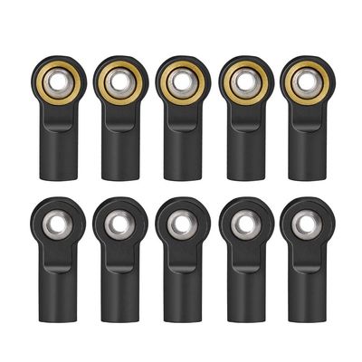 10/20Pcs M4 Aluminum Tie/Push Rod Ends Steel Ball CW for RC Tamiya Truck Crawler (Color : Black 10pcs)