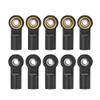 10/20Pcs M4 Aluminum Tie/Push Rod Ends Steel Ball CW for RC Tamiya Truck Crawler (Color : Black 10pcs) view 1