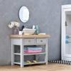 iLAND Dollhouse Furniture and Accessories 1/12 Scale of Dollhouse Bathroom Set incl Ceramic Dollhouse Toilet & Bathtub & Wooden Bathroom Cabinet with Sink (Modern 7pcs) view 3