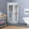 iLAND Dollhouse Furniture and Accessories 1/12 Scale of Dollhouse Bathroom Set incl Ceramic Dollhouse Toilet & Bathtub & Wooden Bathroom Cabinet with Sink (Modern 7pcs) view 4
