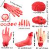 Cotiny 16 Pack Halloween Body Parts Props Fake Broken Hand Feet Heart Eye Prop for Halloween Prank Props Haunted House Decorations view 2