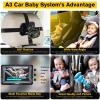 AMTIFO Baby Car Camera Easy Install: Clear Night Vision 2Mins Plug-Play Backseat Camera 360 Rotation Rear Facing Car Baby Monitor with Camera view 3