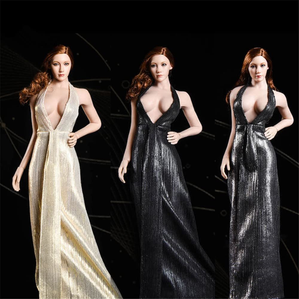 1/6 Scale Female Clothes, Female Dress Skirt Clothing for 12inch Seamless Action Figure Body Doll (19XG52C)