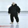 1/12 Scale Clothes Accessories Black Pullover Hoodie Sweater Pants Sweatpants Suit for 6'' Action Figure Body view 1
