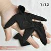 1/12 Scale Clothes Accessories Black Pullover Hoodie Sweater Pants Sweatpants Suit for 6'' Action Figure Body view 3