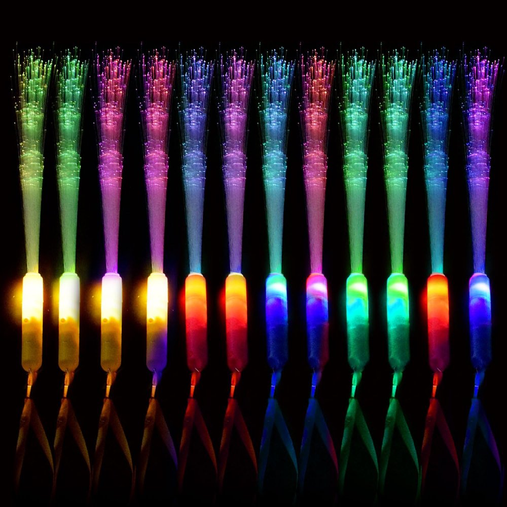 M.best 30pcs Glow Sticks Party Supplies, 3 Modes Colorful Flashing LED Light Up Glow Wands Sticks for Party Favors