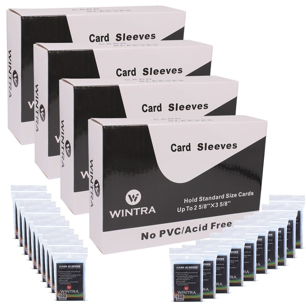 WINTRA 2000 Count Penny Card Sleeves, 2-5/8 x 3-5/8'' Soft Protective Inner Sleeves,Ultra Clear Baseball Card Protectors