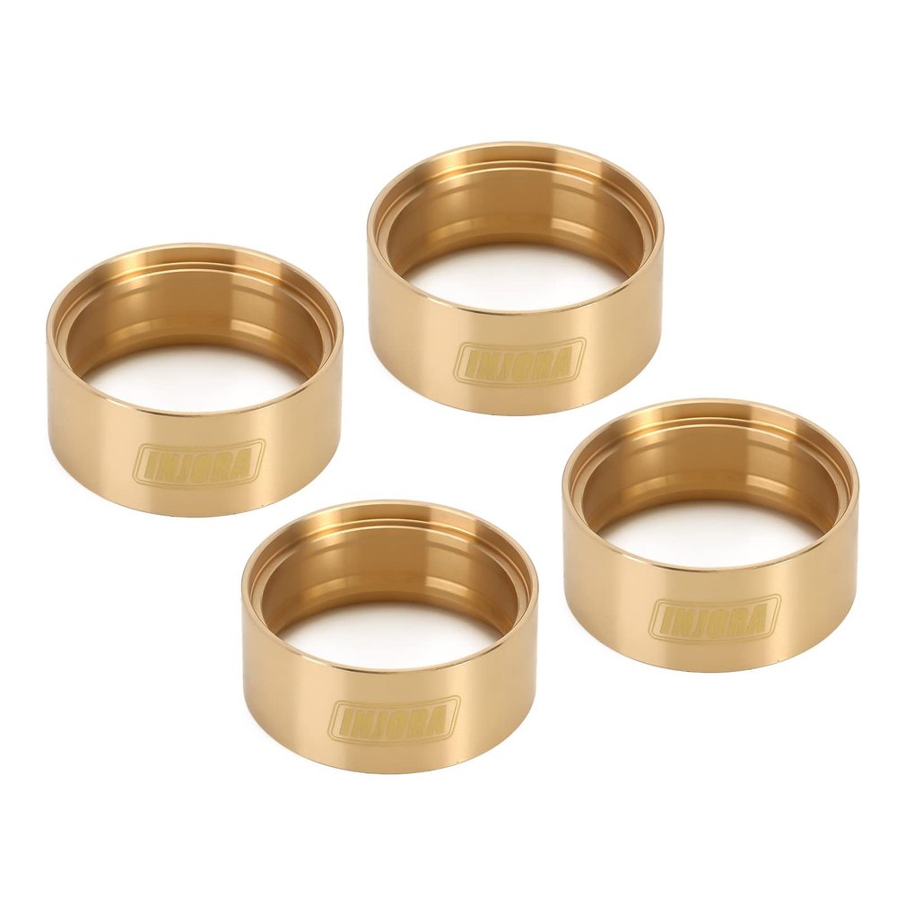 INJORA Brass Internal Beadlock Ring Clamp Ring 94g Wheel Weight Fit 1.9" Wheel Rim for 1/10 RC Crawler Axial SCX10 II 90046 TRX-4 VS4-10 SCX10 Pro Upgrade Parts, 4PCS