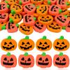 36 Pcs Halloween Pumpkin Erasers Bulk Mini Pencil Erasers Kids Cute Eraser for Classroom Homework Rewards School Student Prizes Holiday Party Favors Decorations Orange view 1