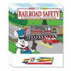 ZOCO  Railroad Safety Coloring and Activity Books for Kids (50 Bulk Pack, With Crayons)  Train Safety Education for Classrooms School Events Museums  Made in USA view 1