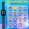 Kids Waterproof Game Watch Learning Toys with 26 Game HD Camera 1.44'' Touchscreen Pedometer Video Music Player Alarm Clock Calculator Smart Watch for Girls Boys 3-12 Years Old (Black) view 2