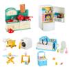 TAKIHON Dollhouse Furniture, Kitchen & Bathroom Toy Set,Fridge Washing Machine Set for Kids,Dollhouse Miniature Accessories,Educational Pretend Play Toys for Toddler,Boys & Girls view 1
