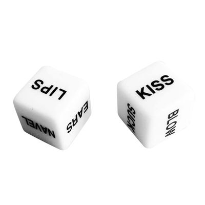 Couples Dice, Funny Romantic Sport Dice, Naughty Dice with Action Instructions in English for Valentines Day, Hen Party, Honeymoon, Bacherette Party, Newlyweds, Wedding Anniversary(White)