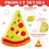Lewtemi Pizza Piata Party Favors with Stick, Confetti and Blindfold - Pizza Shower Theme Decorations for Summer Birthday Mexican Party Supplies view 3