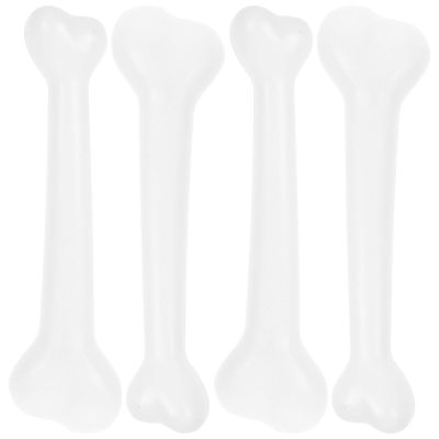 Abaodam Plastic Bones 4Pcs Halloween Props Cosplay Props Fake Human Skeleton Plastic Bones Tricky Toys Model Dog Toy Halloween Party Decor (4Pcs, White) Skeleton