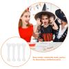 Abaodam Plastic Bones 4Pcs Halloween Props Cosplay Props Fake Human Skeleton Plastic Bones Tricky Toys Model Dog Toy Halloween Party Decor (4Pcs, White) Skeleton view 4