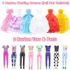 84 Pack Doll Clothes and Accessories with Doll Closet for 11.5 Inch Doll Fashion Design Kit Girl Including Wedding Dress Fashion Dress Outfits Tops and Pants Shoes Hangers Bags Necklaces view 3
