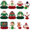 12 Pcs Christmas Ugly Sweater Party Decorations Christmas Ugly Sweater Honeycomb Centerpieces Xmas Sweater Party 3D Table Decorations for Christmas Party Winter Holidays Supplies view 1