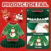 12 Pcs Christmas Ugly Sweater Party Decorations Christmas Ugly Sweater Honeycomb Centerpieces Xmas Sweater Party 3D Table Decorations for Christmas Party Winter Holidays Supplies view 3