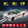 Sakeye RC Drift Car 2.4GHz 1:16 Scale 4WD High Speed Remote Control Cars Vehicle with LED Lights Two Batteries and Drifting Tires Racing Sport Toy Cars for Adults Boys Girls Kids view 2