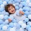 GOGOSO 100 Pieces Ball Pits Balls - 2.2 inch Pearl Pink Plasticballs for Children Toddlers Plastic Oceanball Swim Toys Bals for Kids Playhouse Pool view 4
