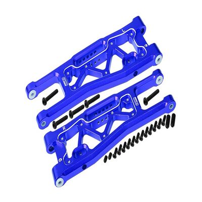 Aluminum 6061-T6 Front Lower Arms For Traxxas 1/8 4WD Sledge Monster Truck 95076-4 - 23Pc Set Blue