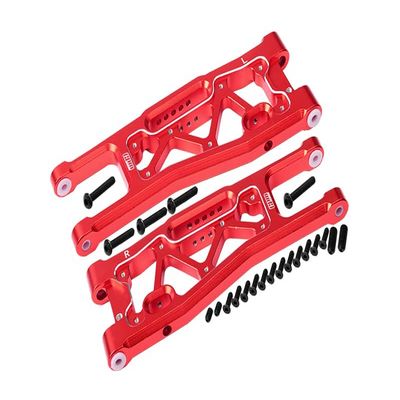 Aluminum 6061-T6 Front Lower Arms For Traxxas 1/8 4WD Sledge Monster Truck 95076-4 - 23Pc Set Red