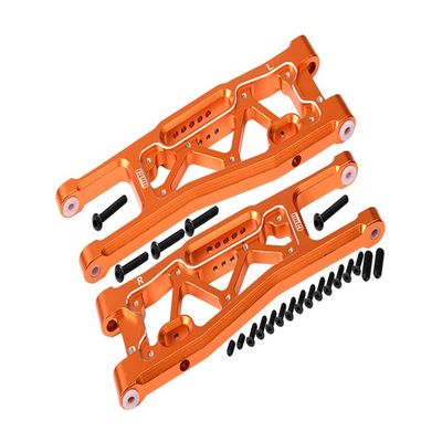 Aluminum 6061-T6 Front Lower Arms For Traxxas 1/8 4WD Sledge Monster Truck 95076-4 - 23Pc Set Orange