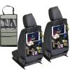 2 Packs Car Organiser Car Seat Organiser Tablet Holder Storage Kick Mats Kids Toys iPad Tablet Pockets (Grey X2) view 1