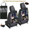 2 Packs Car Organiser Car Seat Organiser Tablet Holder Storage Kick Mats Kids Toys iPad Tablet Pockets Car Accessories (Black X2) view 4