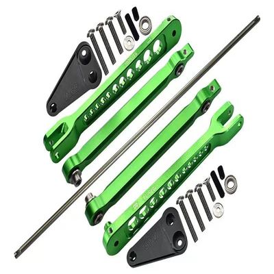 GPM For Losi 1/10 Hammer Rey U4-LOS03030 Upgrade Parts Aluminum 7075-T6 Rear Anti Swing Rod & Stabilizer Bar - 23Pc Set Green