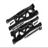 Aluminum 6061-T6 Front Lower Arms For Traxxas 1/8 4WD Sledge Monster Truck 95076-4 - 23Pc Set Black view 1