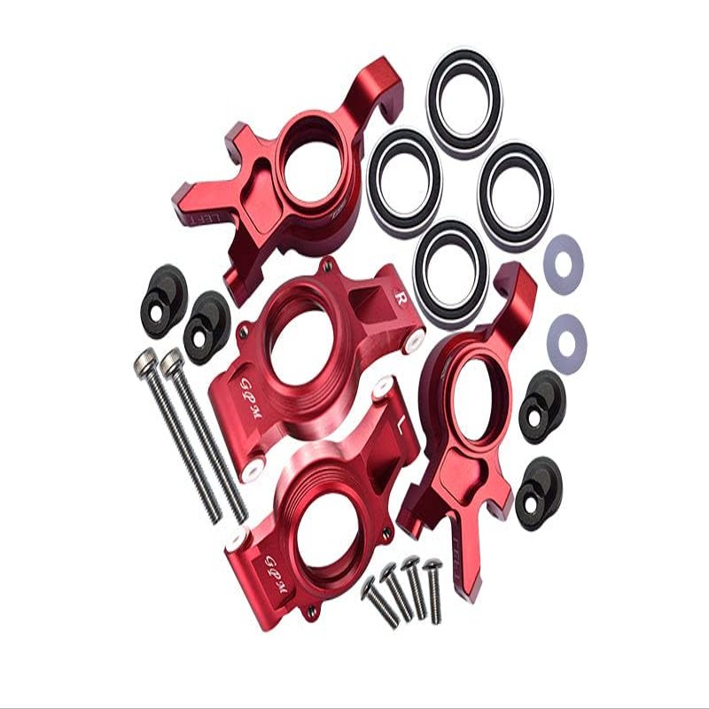 Aluminum Front & Rear Oversized Knuckle Arms For 1:5 Traxxas X Maxx 4X4 (For X Maxx 6S / 8S) - 20Pc Set Red