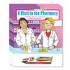 ZOCO  A Visit to the Pharmacy Coloring Books (50 Bulk Pack, With Crayons)  Activities, Games & Puzzles  Pharmacist Office Supplies & Safety Handout for Kids view 1