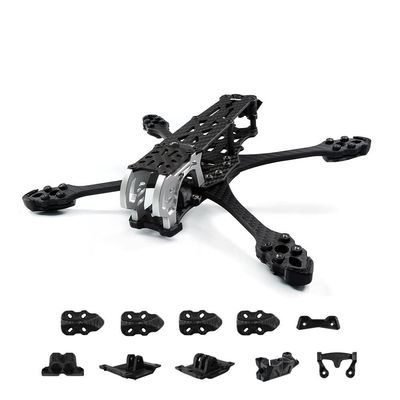 KEYESMINER Drone Accessories for GEPRC GEP-MK5 Frame Suitable for Mark5 Series Drone Carbon Fiber for DIY RC FPV Quadcopter Freesryle Drone Accessories Parts Replaceable (Color : Pro Frame Black)